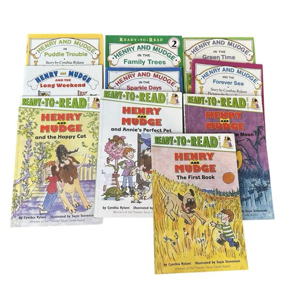10 Henry And Mudge Easy Reader Books Lot Elementary Scholastic Teacher Kids - Picture 1 of 11